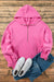 Bonbon Fleece Lined Loose Fit Half Zip Hoodie with Kangaroo Pockets