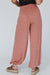 Pantalon de jogging large à imprimé floral bohème rose