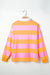 Yellow striped polo neck sweatshirt