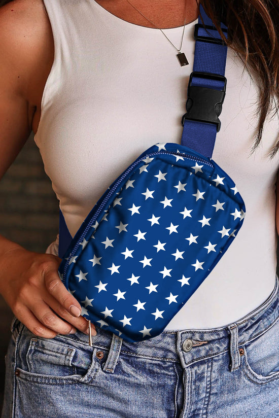 Star -printed shoulder bag Bluing Independent Day Flag