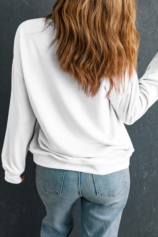 Classic plain beige crew neck sweatshirt