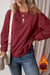 Burgundy Terry Drop Shoulder Sweatshirt with Solid Fleece Lining