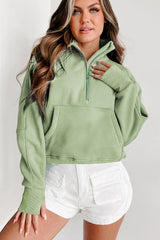 Sweat-shirt zippé à col montant *