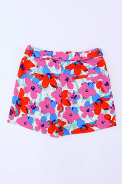 Short surrounded with pink floral print