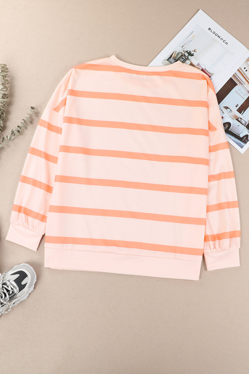 Stripe Stripe Glip Spalla Pullover Felpa