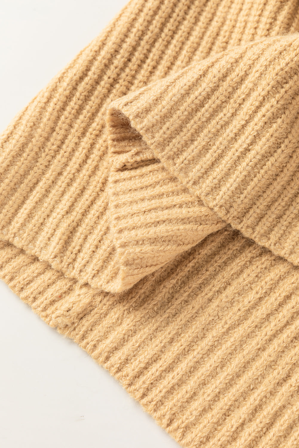 Apricot Oversized Fold Over Sleeve Sweater Cardigan