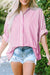 Oversize shirt with pink stripes *