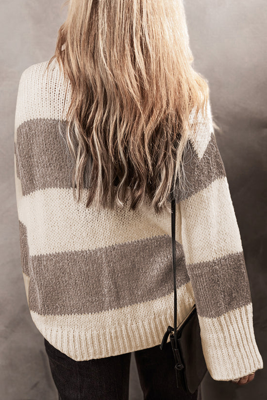 Ample sweater with Simply Taupe Color Blocks