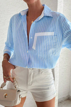 Sky blue striped shirt *