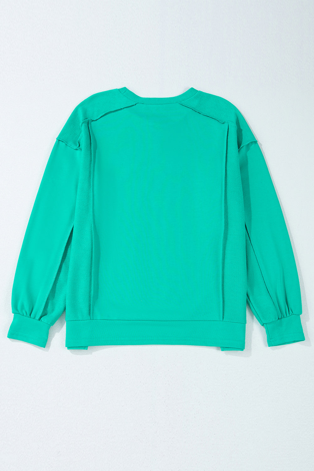 Sweat-shirt à col rond avec épissage vert menthe