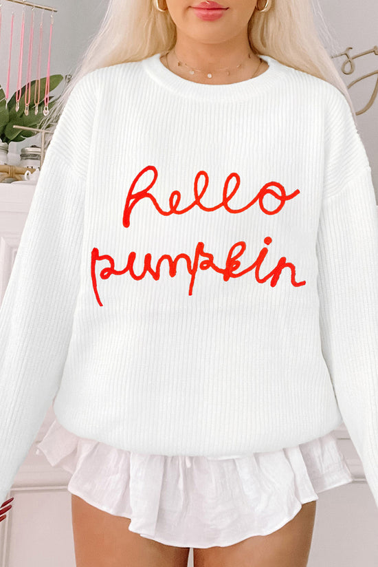 Hello graphics sweater Hello Pumpkin