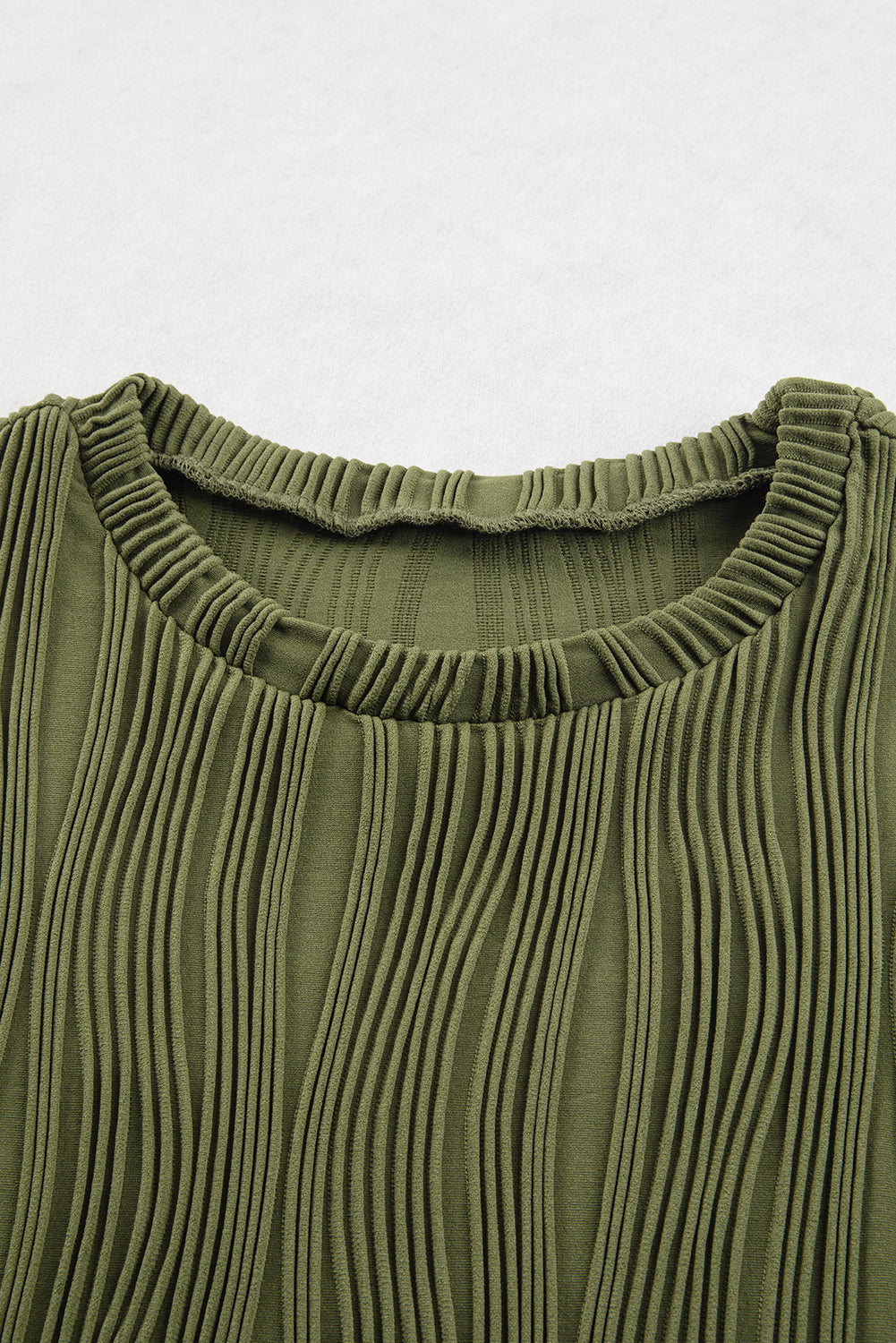 High -sleeved Mangle wavy texture