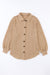 Decreeed shirt buttoned in khaki embossed