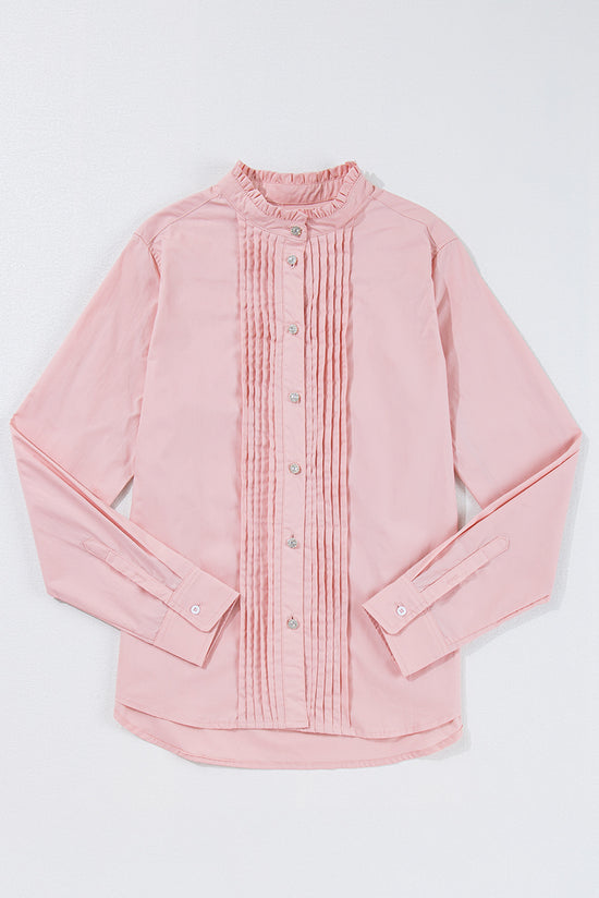 Light pink folded -light flap shirt