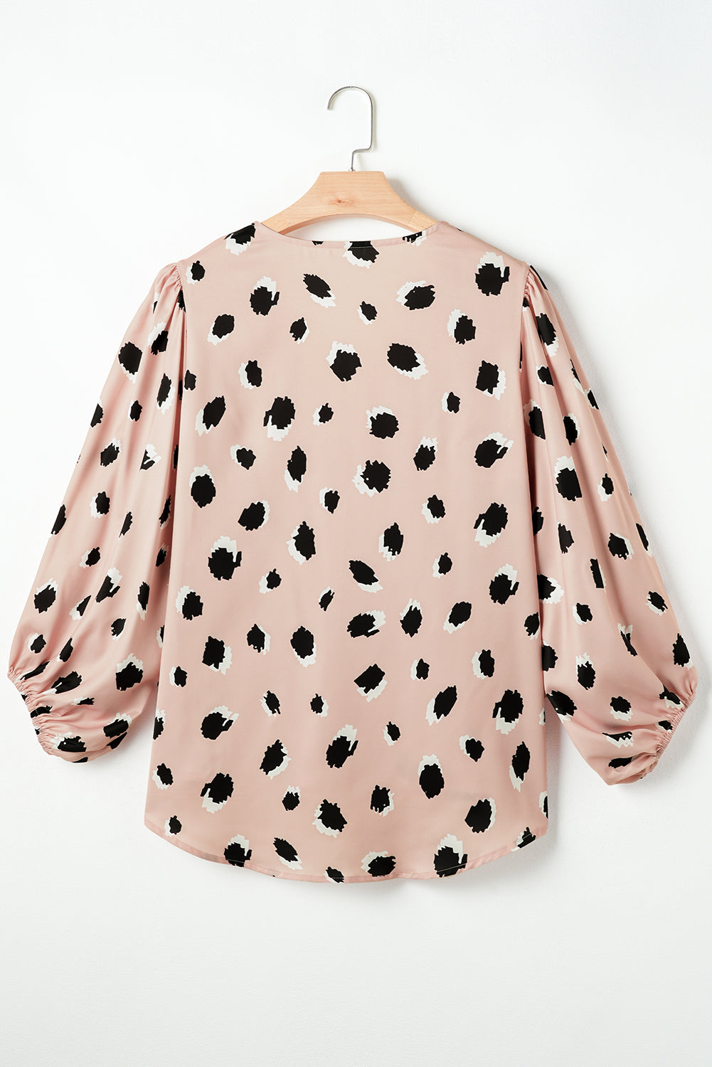 Blusa de manga de pulsera de leopardo vla de leopardo Vhaki