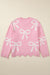 Sweater sweater in distress with pink pearl node pattern