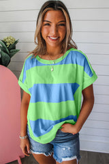 Camiseta azul de bloque azul *