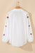 White shirt in patchwork with eyelets and puffy sleeves *