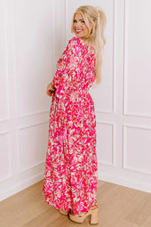 Large long floral dress *