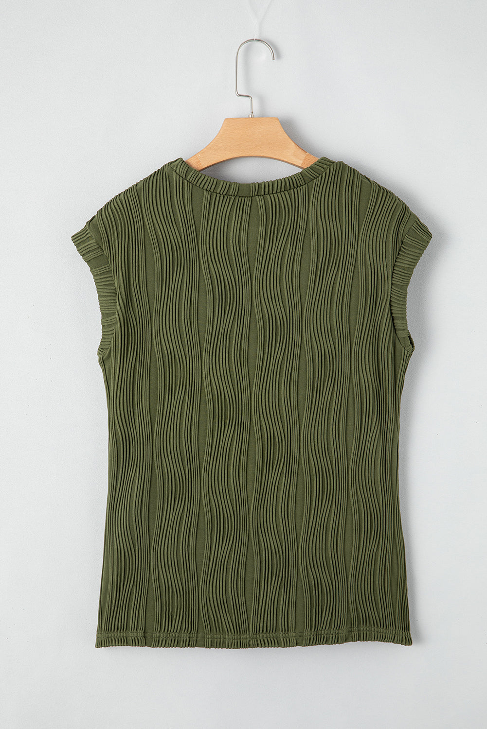 High -sleeved Mangle wavy texture