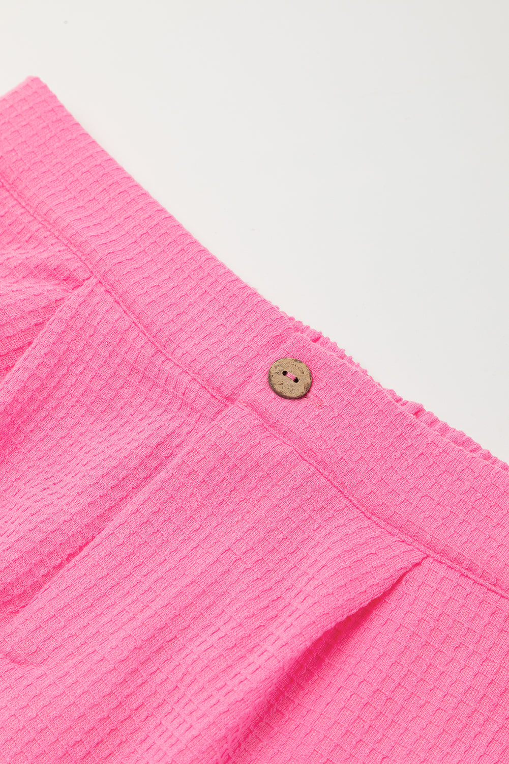 Pocket di toracs a tasca rosa brillante a mezza manica pantaloncini da camicia