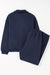 Swears and navy blue jogging sweater and pants in folded collar