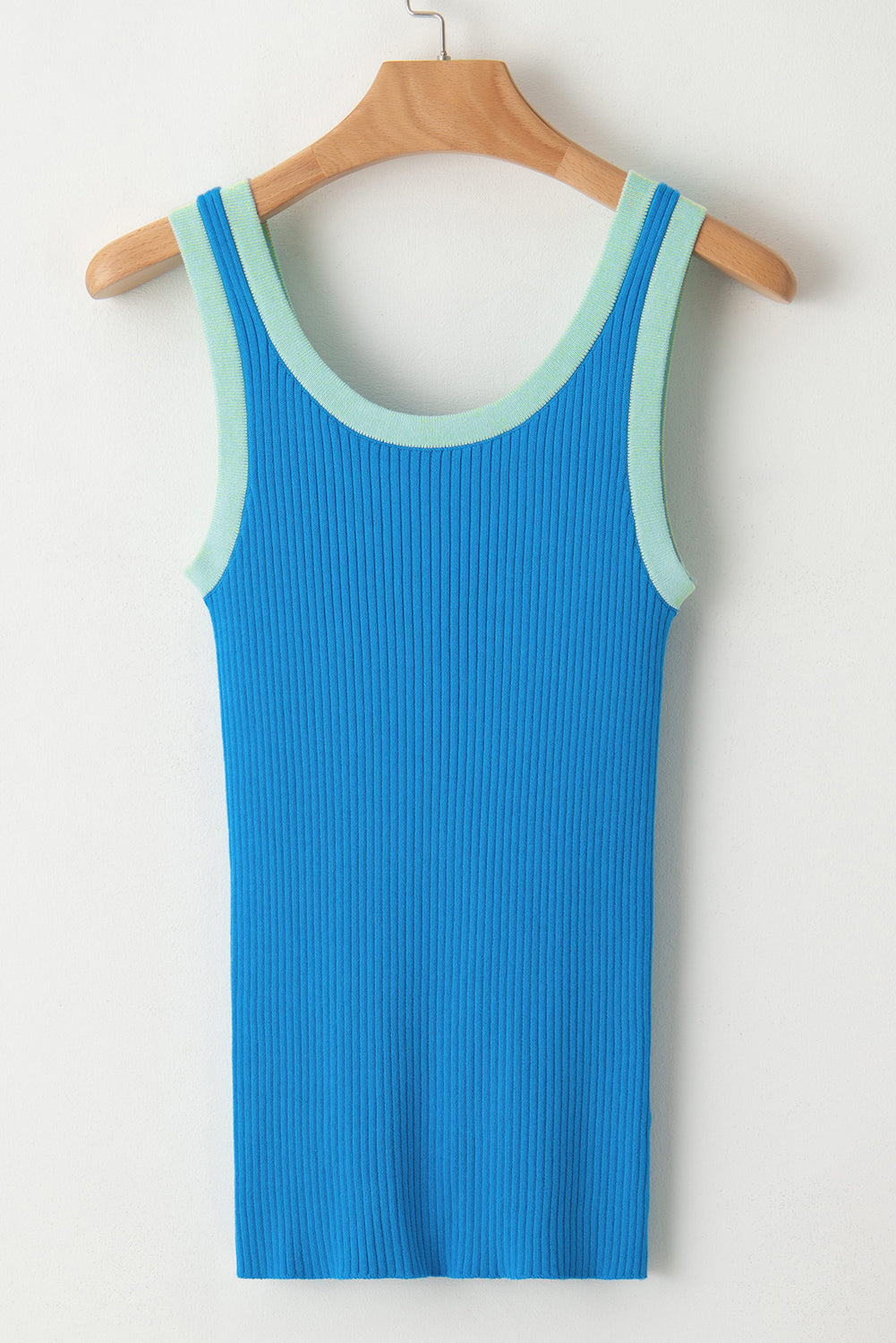 Débardeur bleu en tricot côtelé *-A WOMAN WE LOVE