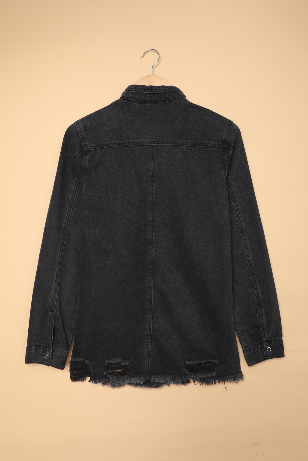 Veste en jean déchiré noire