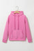 Candy Solid Color Fleece Lined Drawstring Hoodie with Pocket