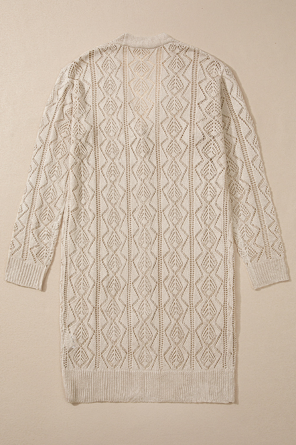 Parchment - long openwork cardigan with buttons on the front
