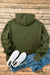 Loose-fitting half-zip hoodie with fleece-lined kangaroo pockets in moss green