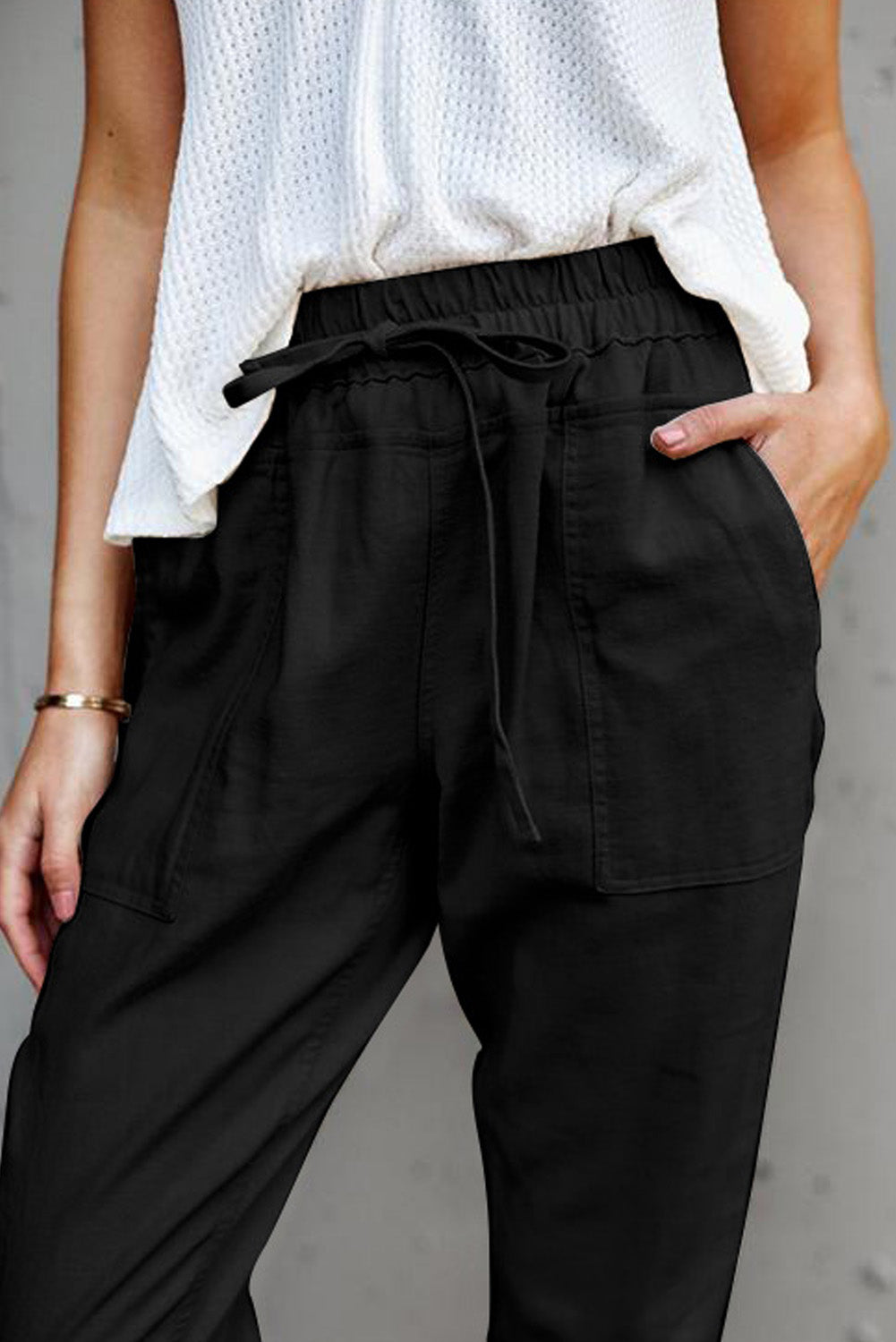 Pantalon noir Causal Pockets