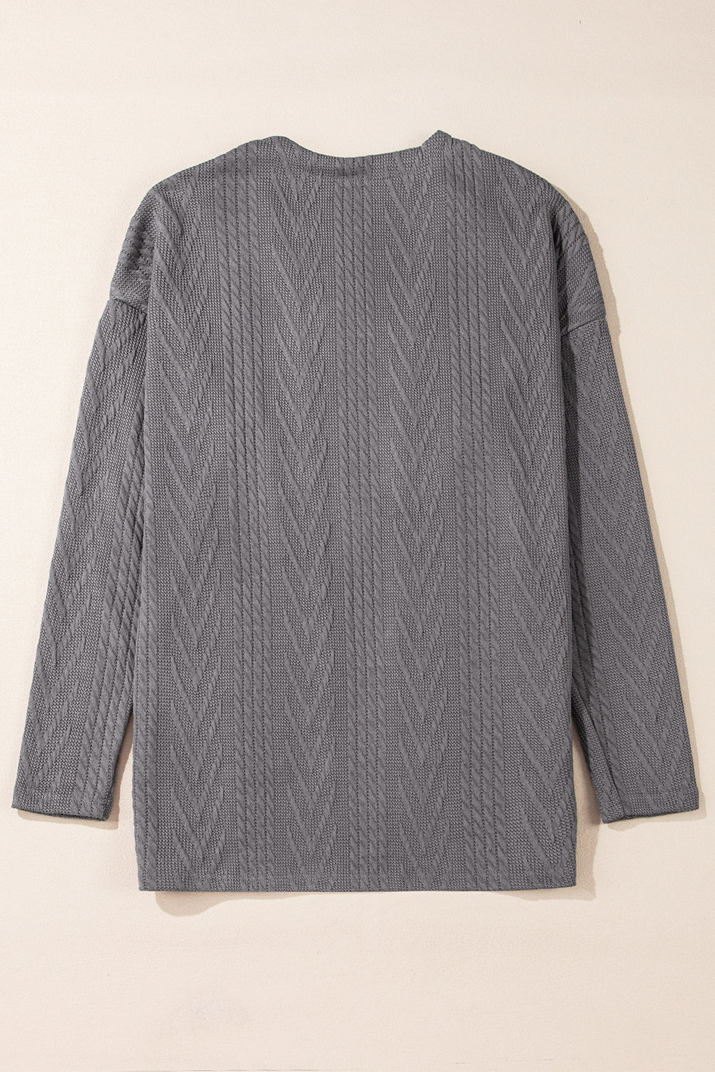 Cardigan ouvert sur le devant à texture unie gris moyen avec poche-A WOMAN WE LOVE
