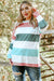 Haut Pull Colorblock Vert Grande Taille