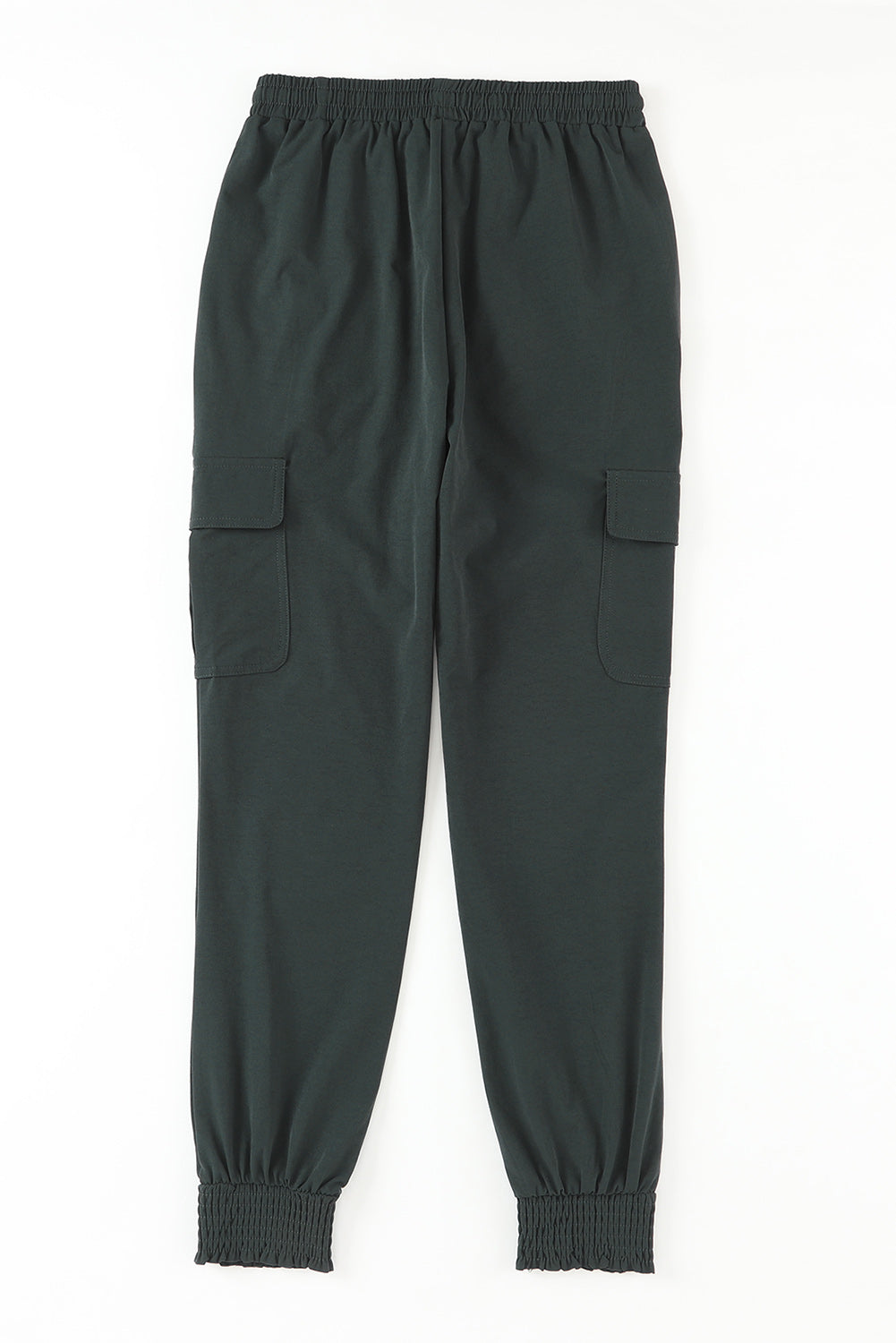 Gris - Joggers de cintura alta con cordón y corte slim con bolsillos laterales