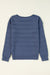 Knitted sweater with a collar boat and falling shoulders Blue Sarcelle real