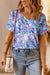 T-shirt ample à fleurs peintes *