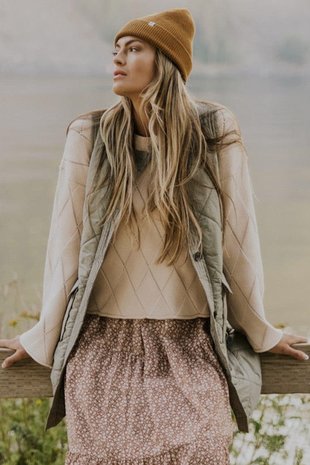 Long jacket jacket grass green with pockets