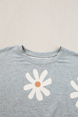 Marguerite Fleur Fleur Camiseta gris impresa