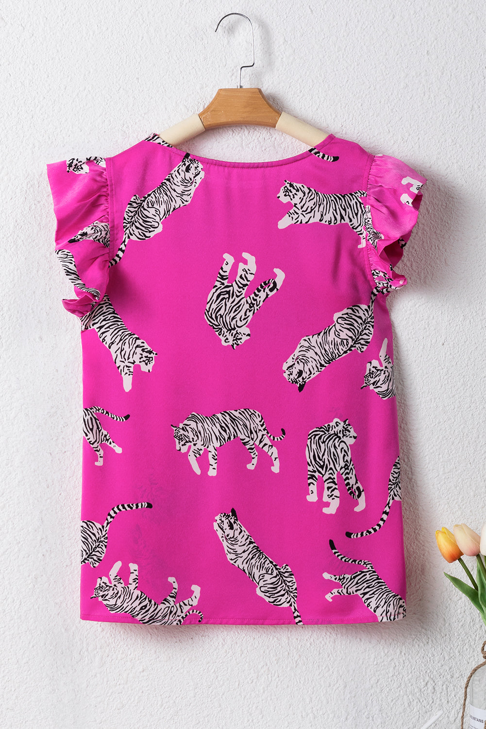 Rose Tiger Tiger Flutter Maniche Clew Blouse