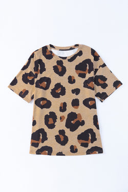 Camiseta de estampado de leopardo de novio