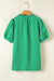 High textured green with short sleeves *