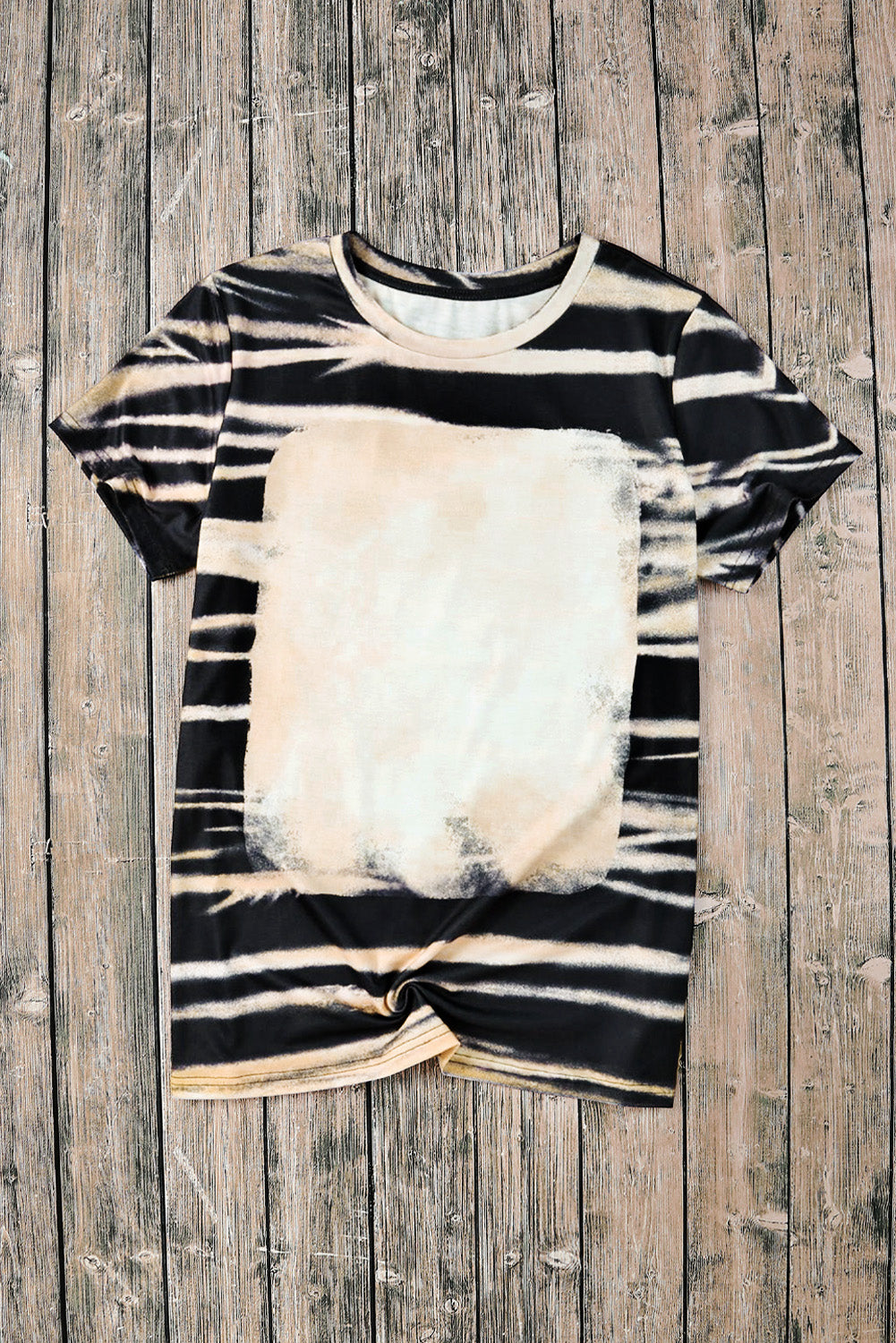 T-shirt Blue Tie Dye Stripe imprimer blanchi