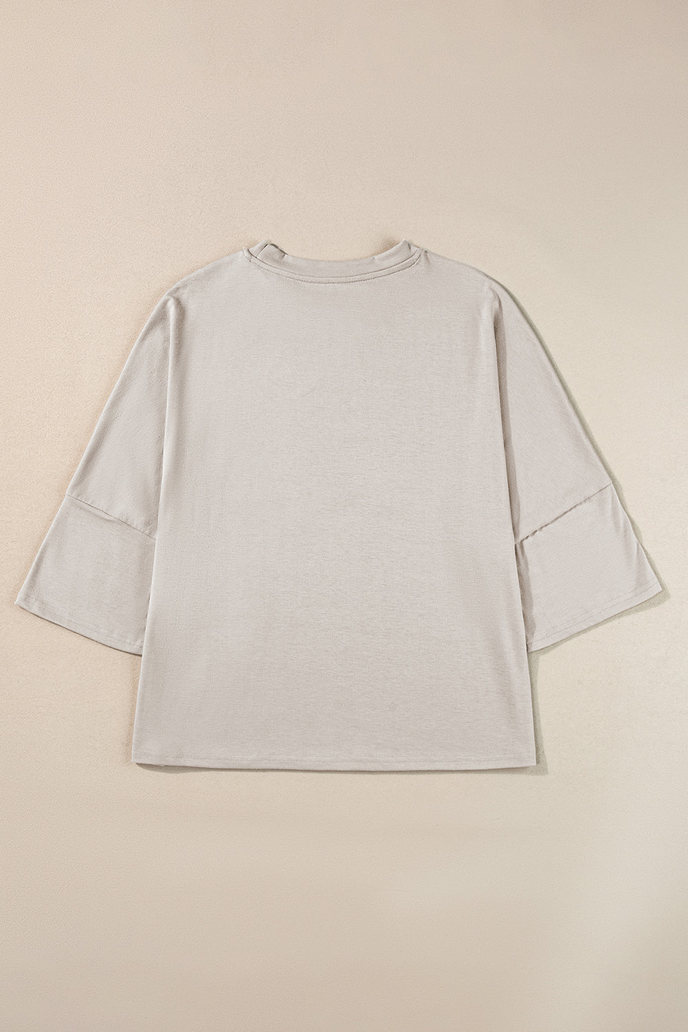 T-shirt oversize fluide gris à épaules tombantes