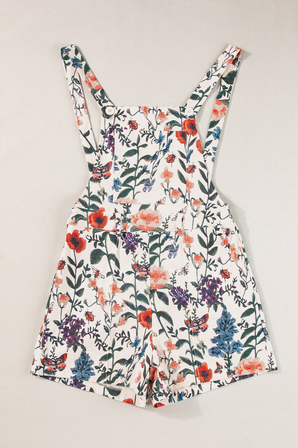Combi-short beige à imprimé floral et dos nu-A WOMAN WE LOVE