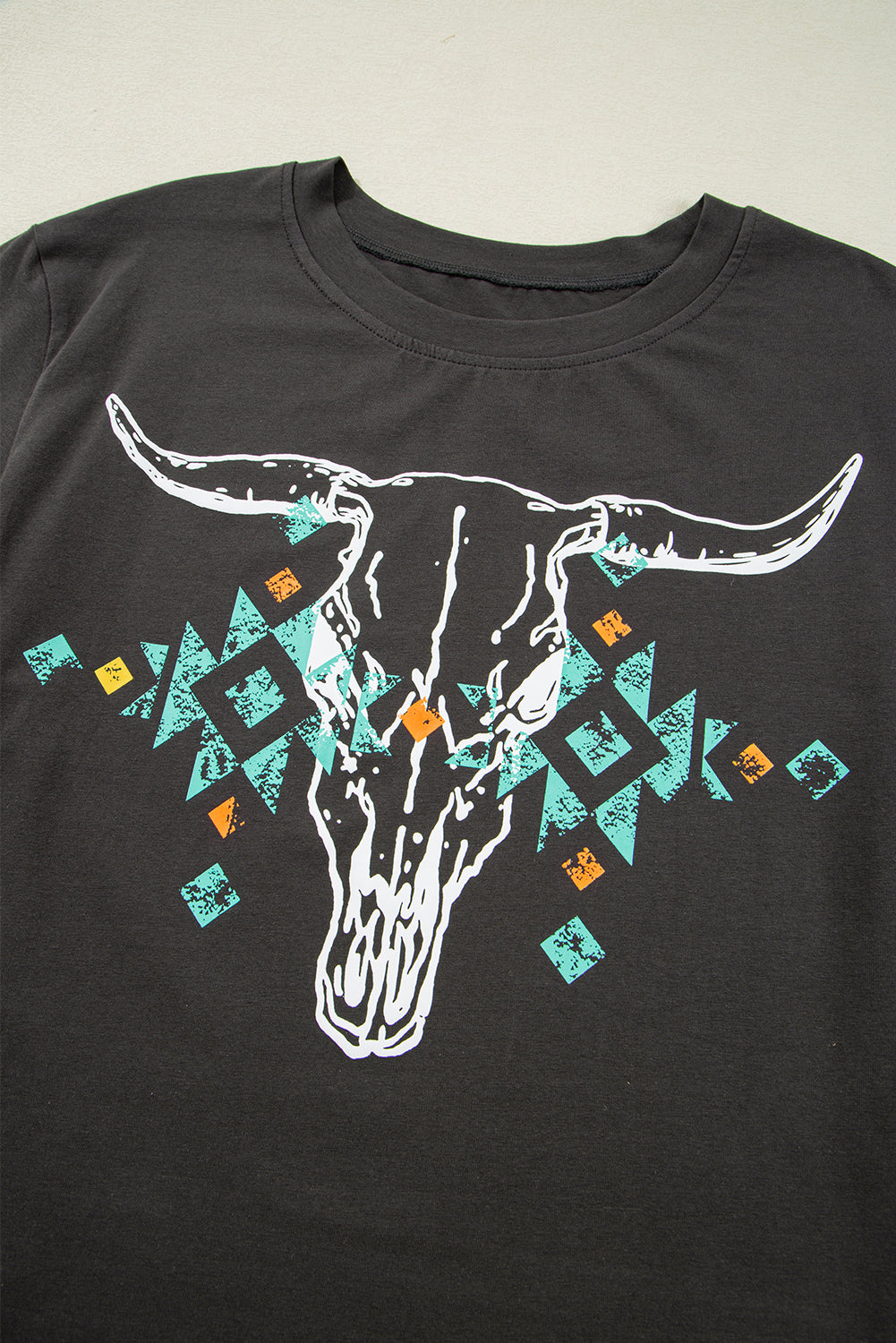 Vintage Gray Carbon Gray T-shirt with Taureau head *