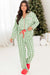 Ensemble pyjama chemise et pantalon à carreaux de Noël vert clair