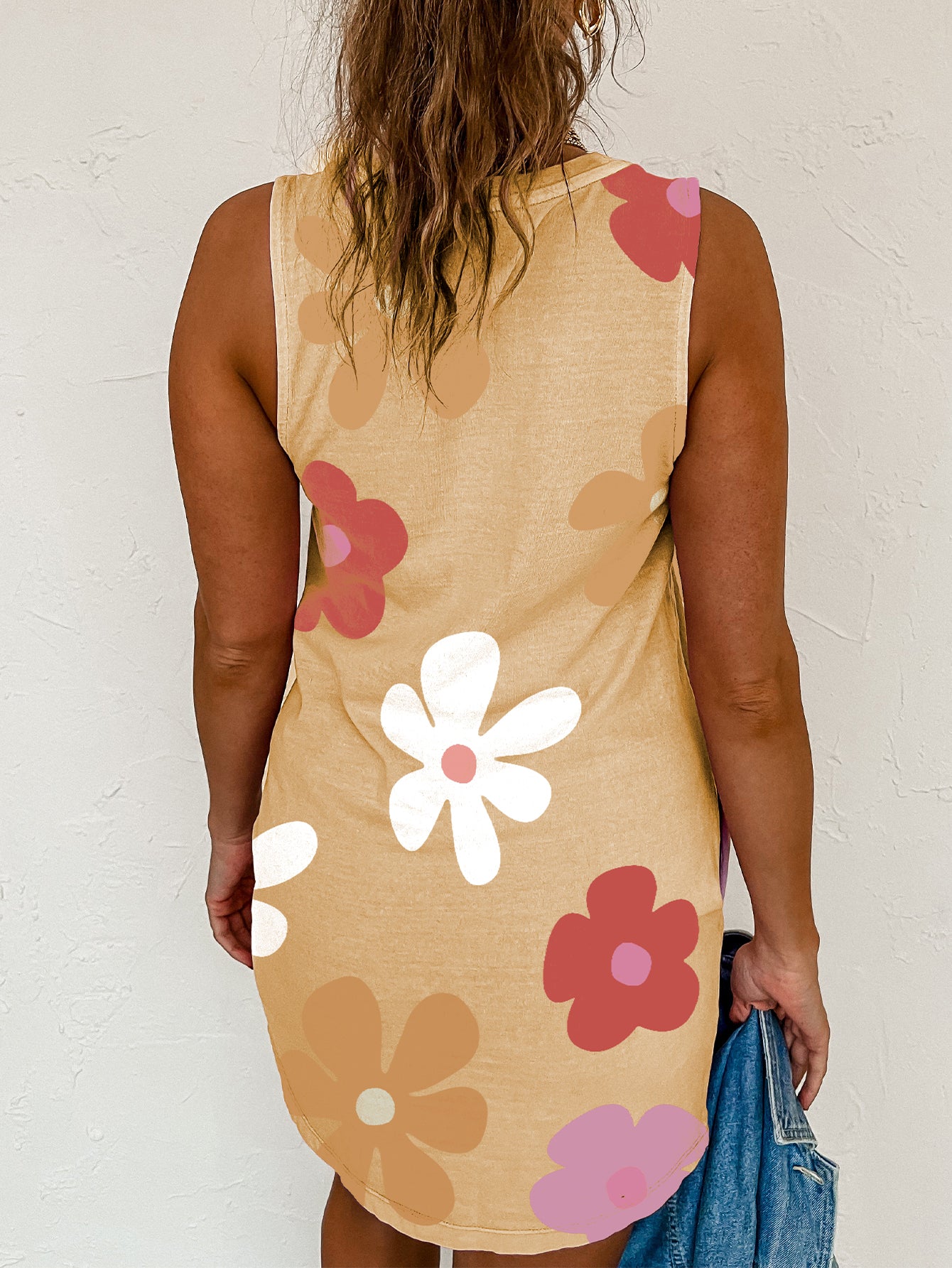 Abricot Daisy Flower Print Tank Robe