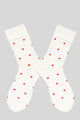 Chaussettes blanches à motif coeur Saint-Valentin