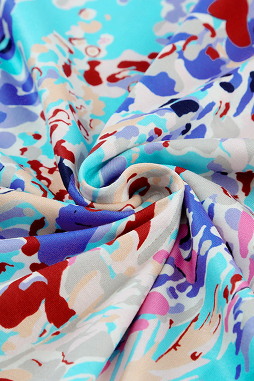 Débardeur dos nageur à imprimé floral tropical bleu ciel-A WOMAN WE LOVE